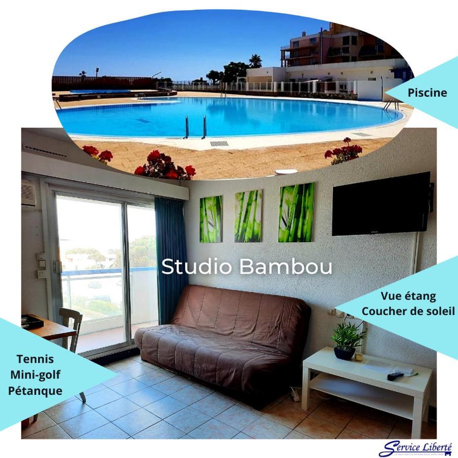 Apartament Studio Bambou - Piscine - Acces Direct A La Plage - Lydia Playa Le Barcarès Zewnętrze zdjęcie